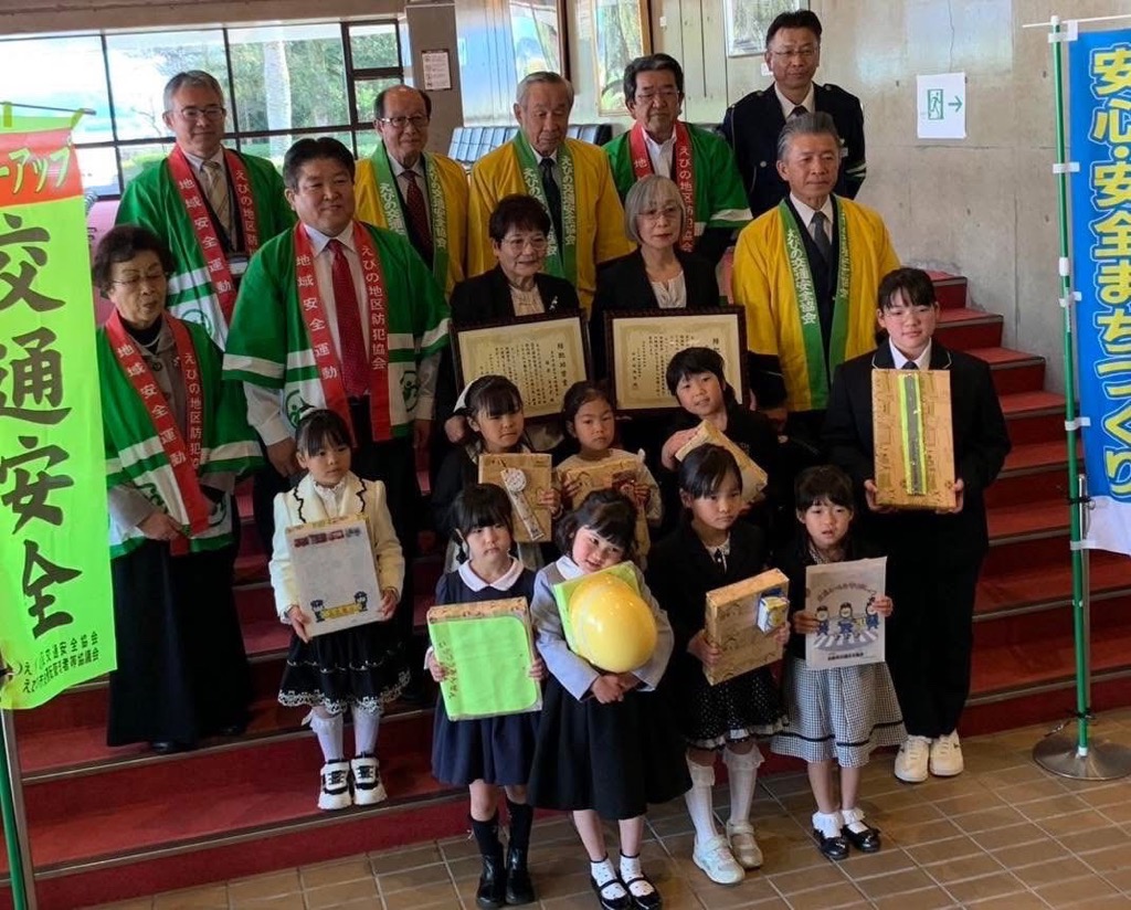 新入学児童生徒との記念撮影