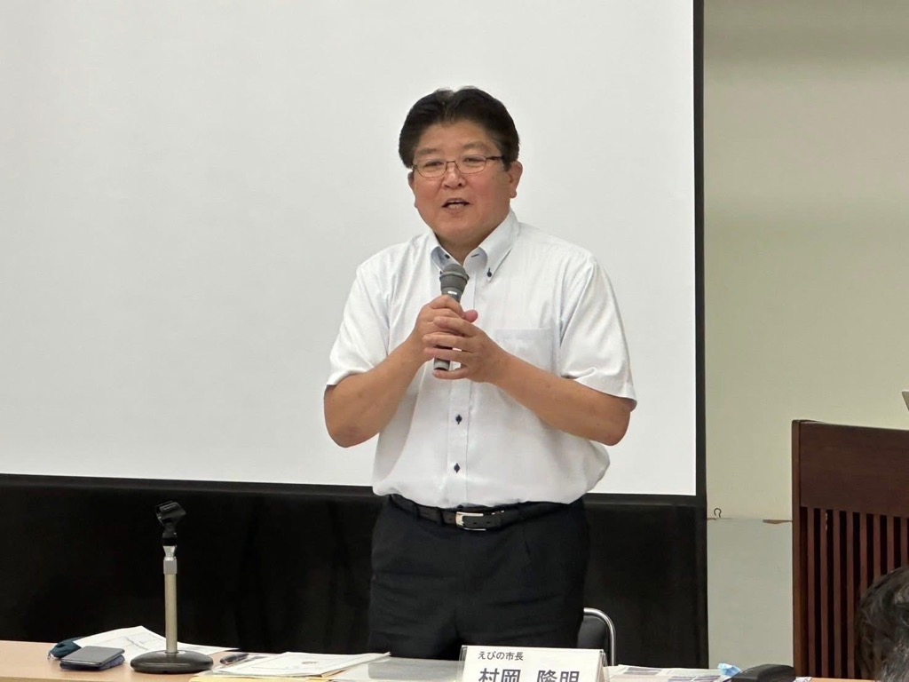 市長あいさつの様子