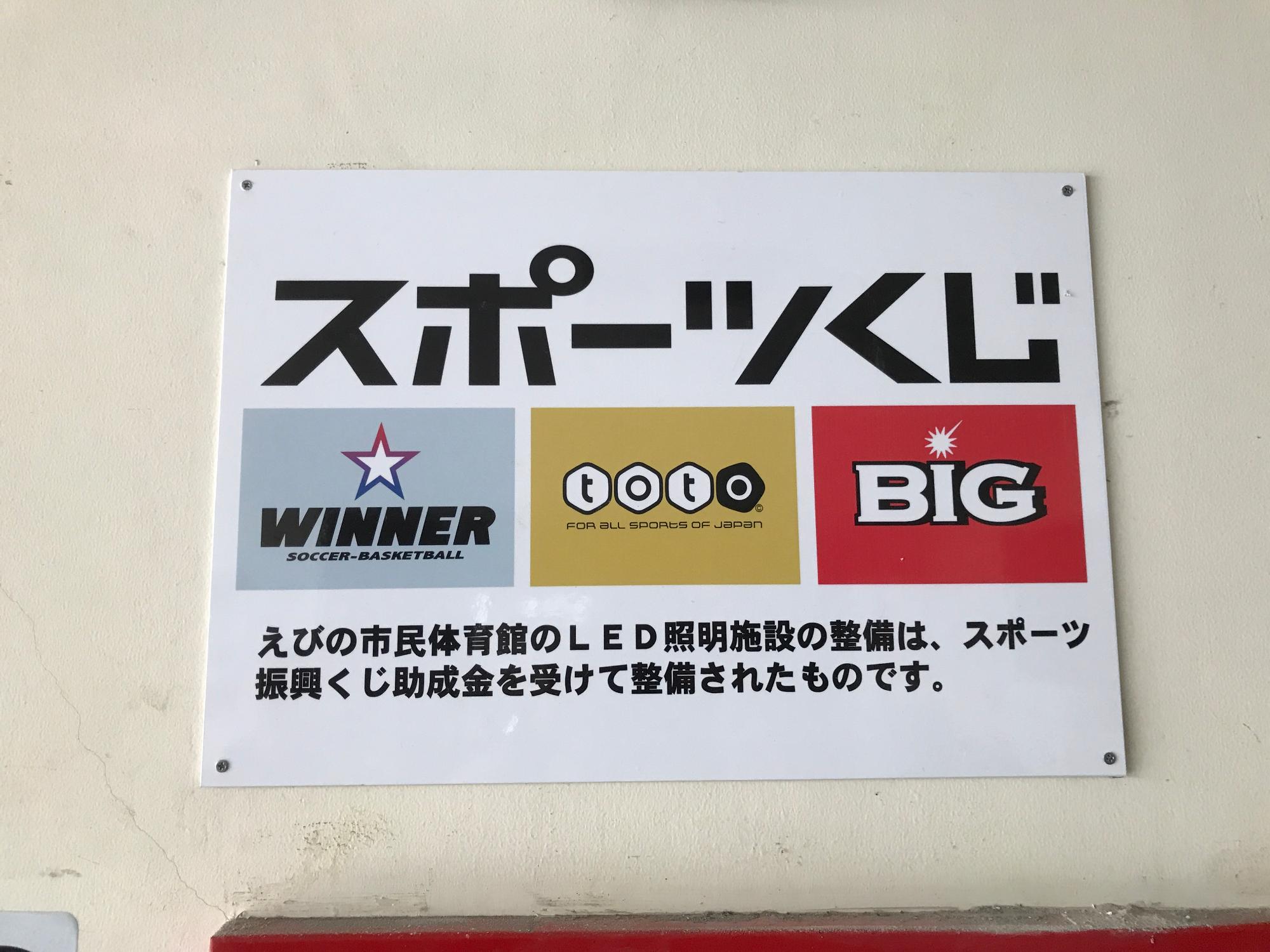 スポーツくじの看板の写真