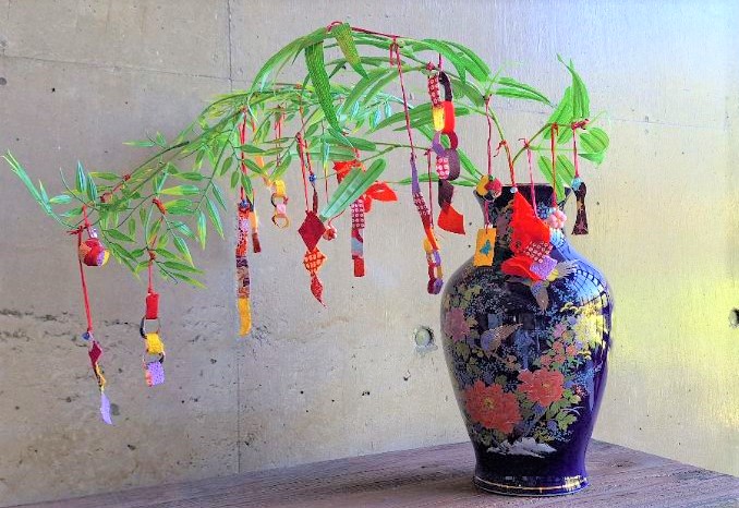 ハンドメイドレッスン（和布の七夕飾り）作品見本